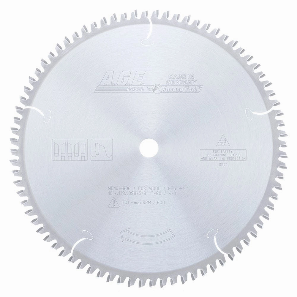 10"X 80T Heavy Miter 4 1 Blade, 5/8" Bore