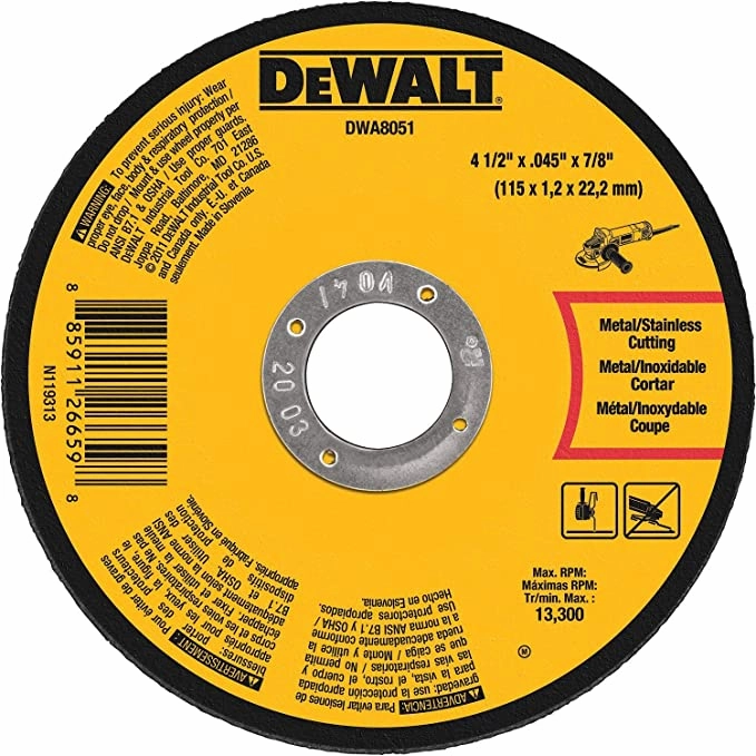 4-1/2in x .045in x 7/8in Metal Cut-off Wheel