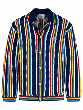 'Crochet' Multicolor Cotton Cardigan