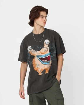 American Thrift X Aaahh!!! Real Monsters Krum Heavyweight Vintage T-Shirt Black Wash