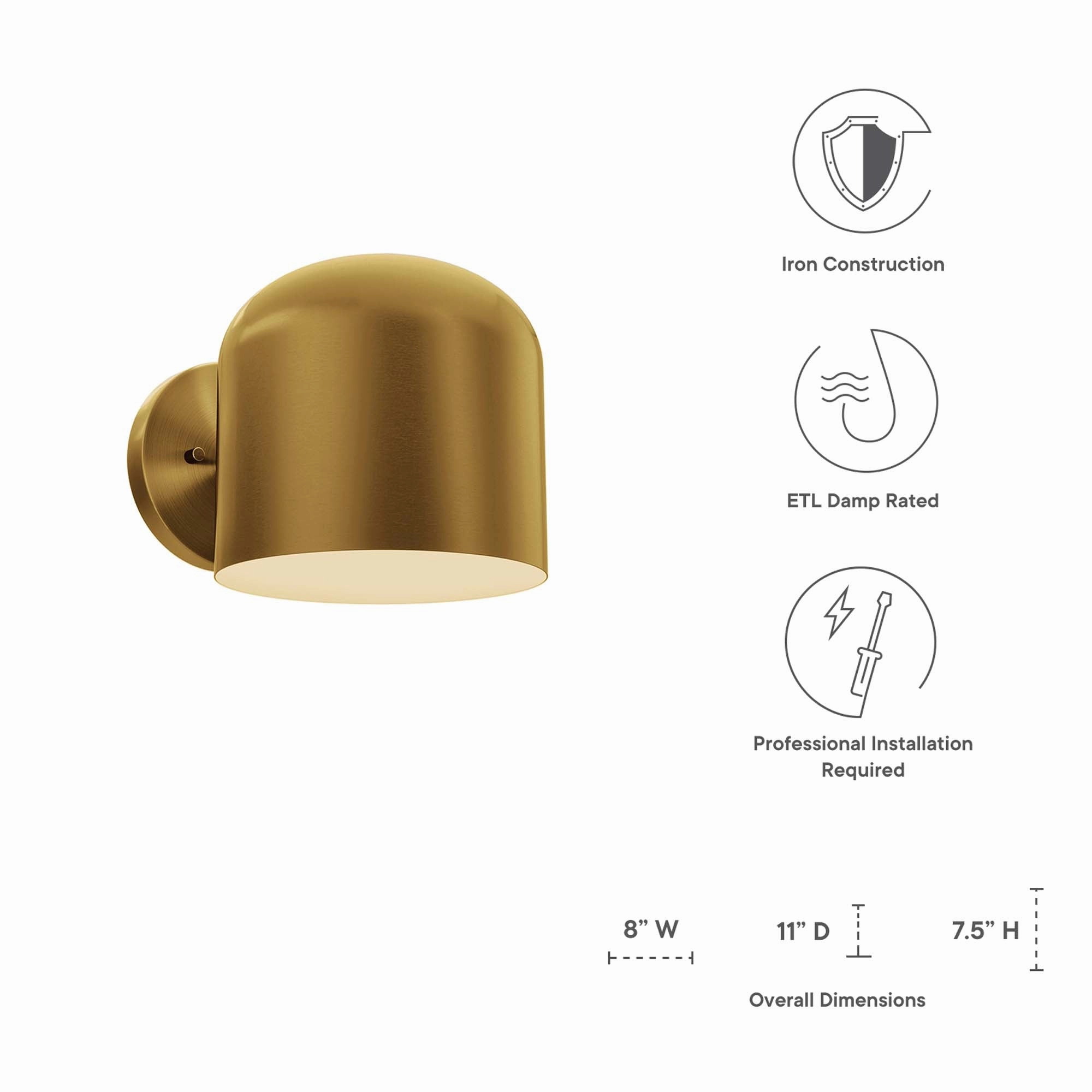 Avenue 1-Light Wall Sconce by Modway