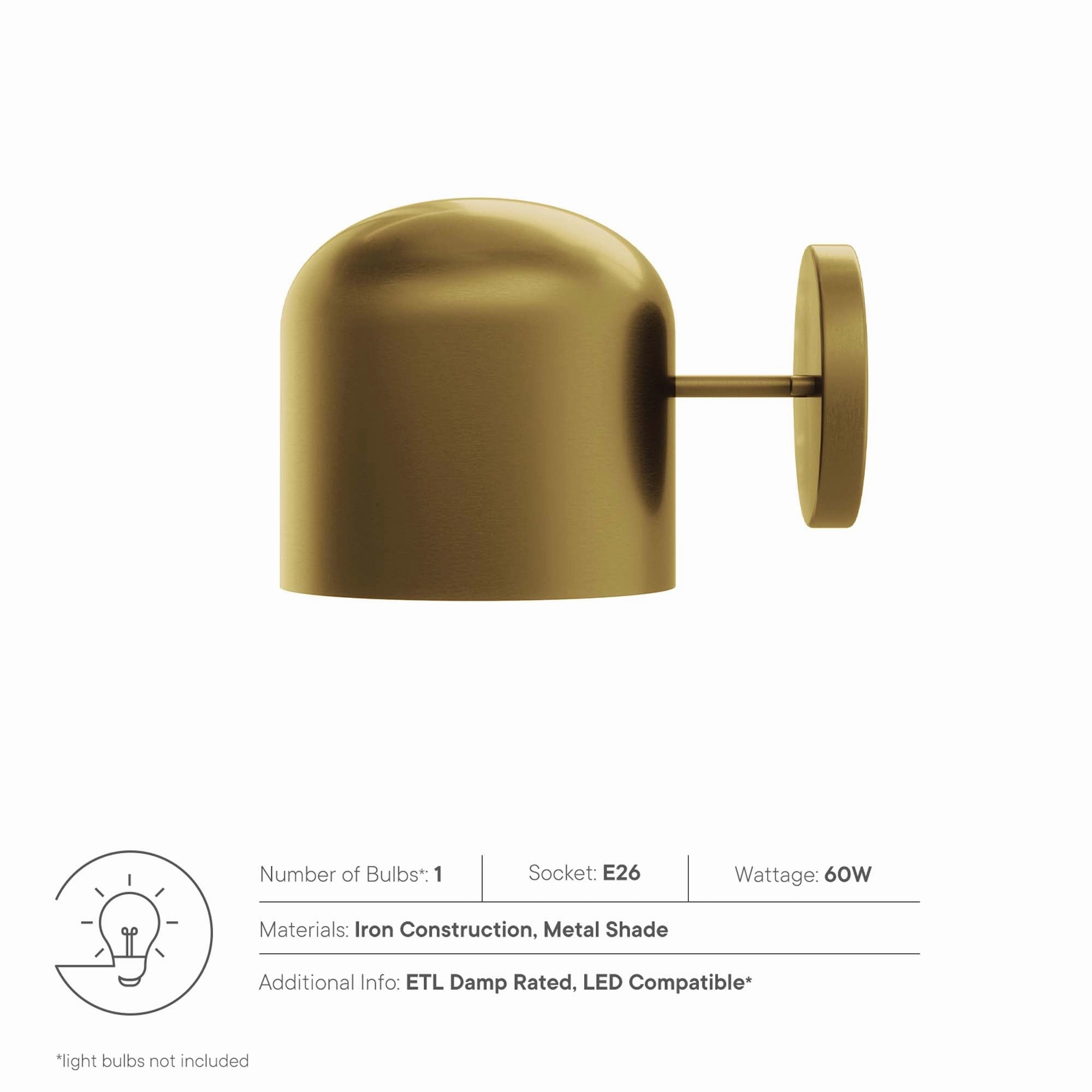 Avenue 1-Light Wall Sconce by Modway