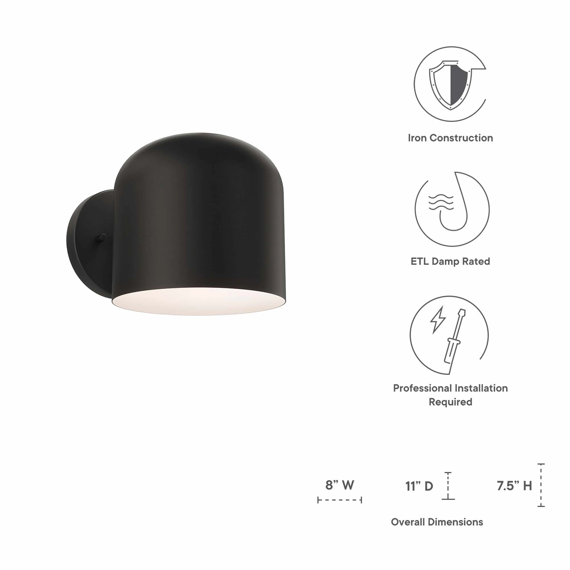 Avenue 1-Light Wall Sconce by Modway