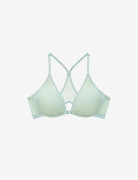 Bare Mesh Front Close Racerback Bra