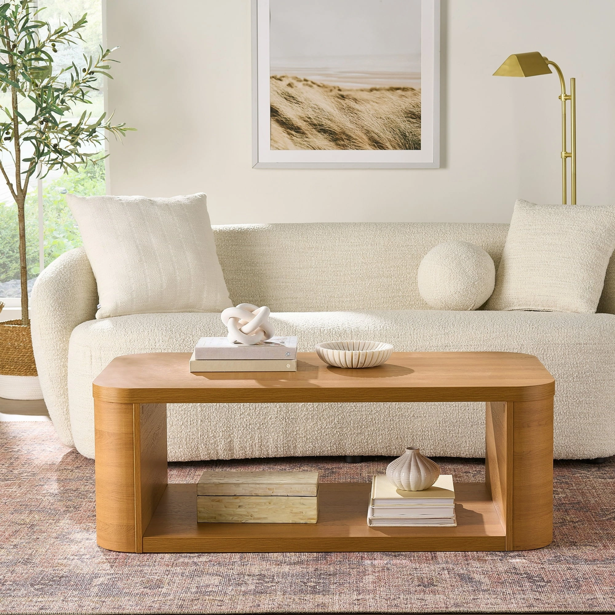 Better Homes & Gardens BHS436249972022 Juliet Coffee Table, Light Honey Finish