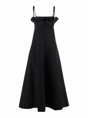 Black Dress With Ruffles