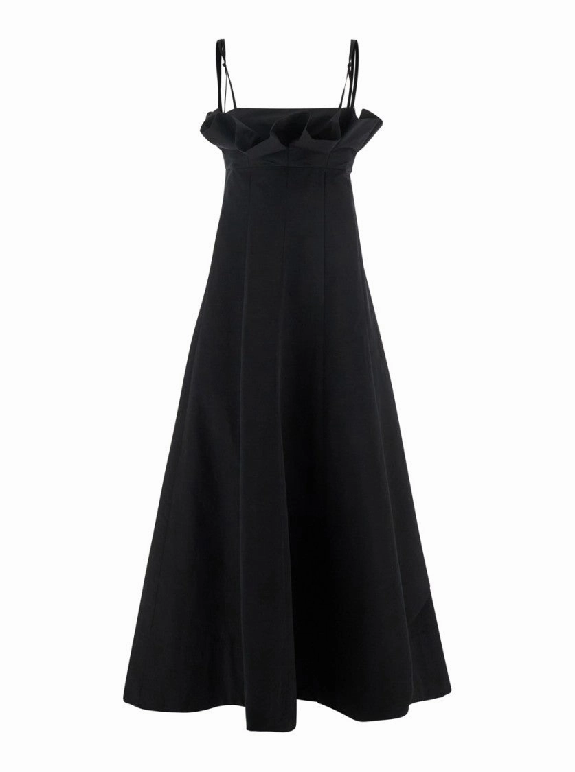 Black Dress With Ruffles