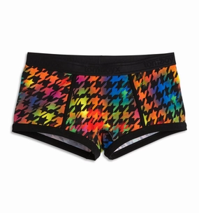 Boy Shorts - Rainbow Houndstooth