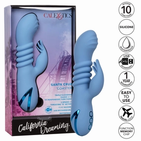 California Exotics - California Dreaming Santa Cruz 'Coaster Rabbit Vibrator (Blue)
