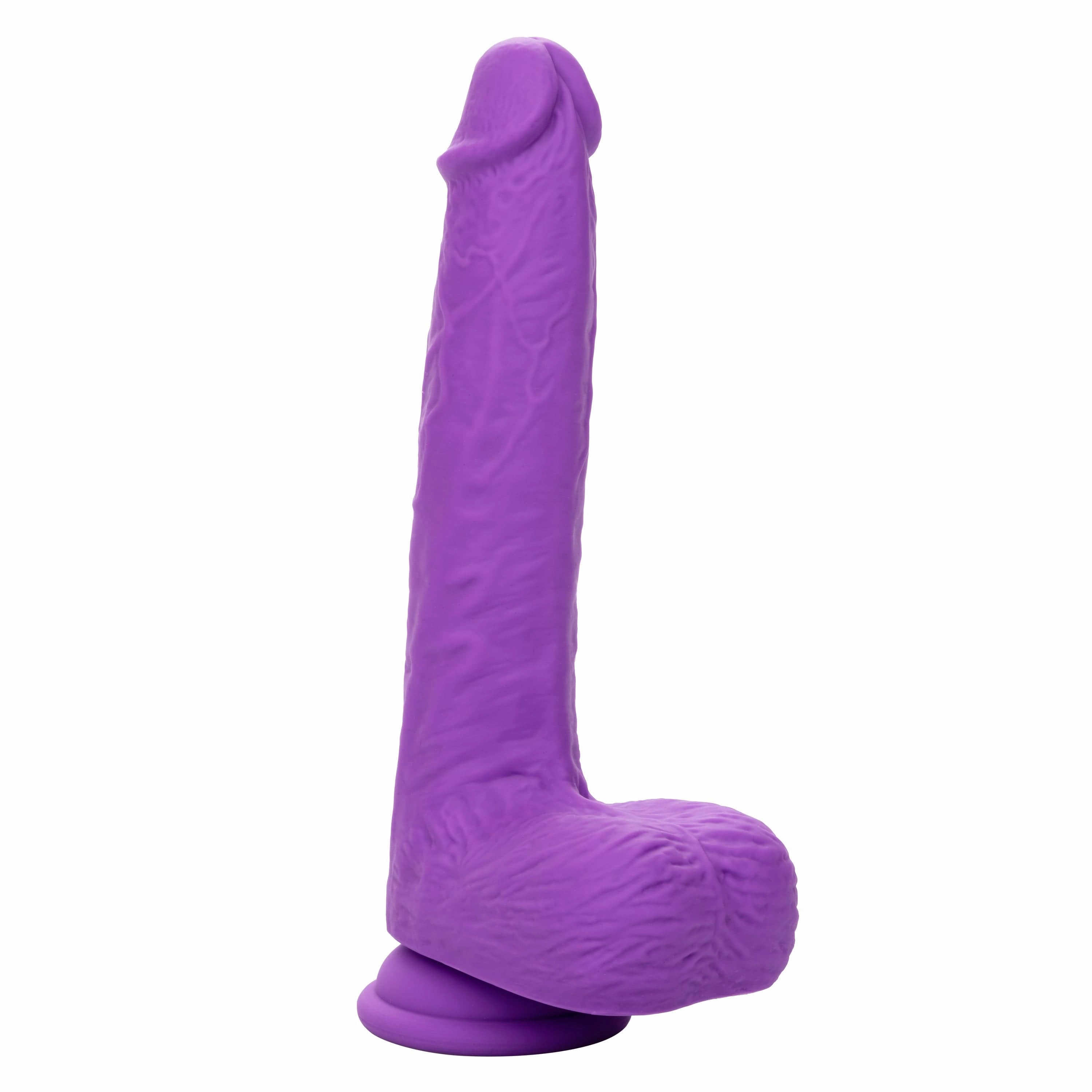 California Exotics - Rechargeable Gyrating and Thrusting Silicone Studs Realistic Dildo with Balls 9.5" (Purple)