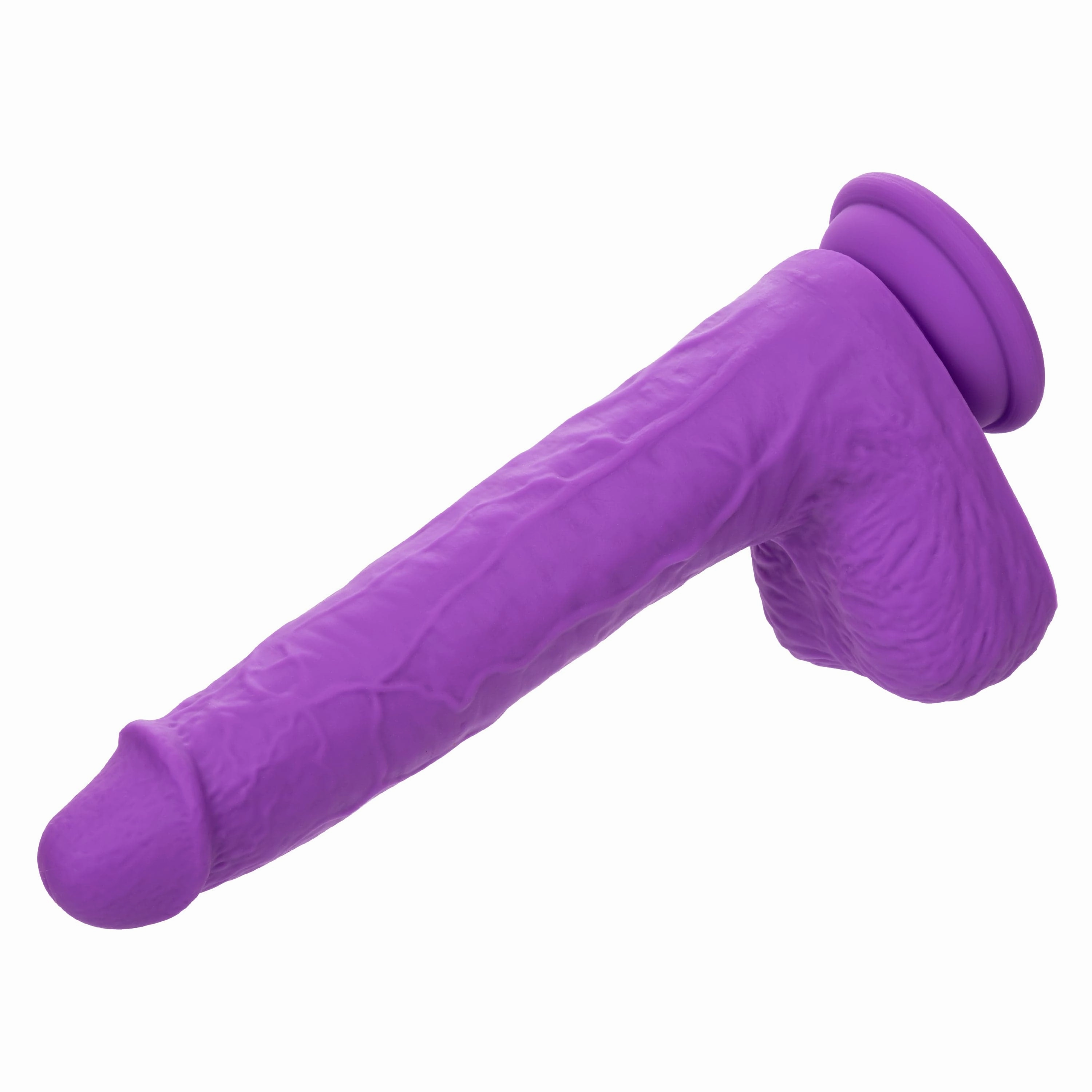 California Exotics - Rechargeable Gyrating and Thrusting Silicone Studs Realistic Dildo with Balls 9.5" (Purple)