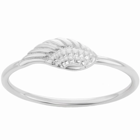Classic Women's Silver Polished Small Wing Ring - W-1543