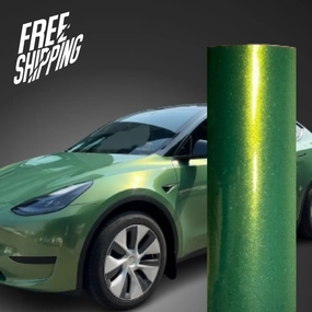 Color Shift Rainbow Drift Emerald Green Vinyl Wrap