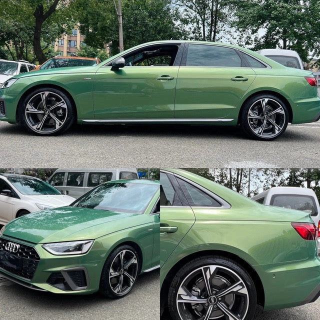 Color Shift Rainbow Drift Emerald Green Vinyl Wrap