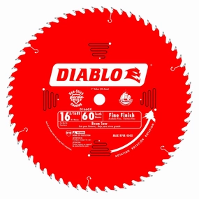 Diablo D1660X - 16-5/16 in. x 60 Tooth Fine Finish Beam Saw Blade