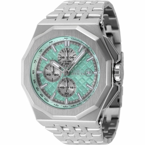 Invicta Men's Watch - Akula Chronograph Turquoise and Silver Dial Bracelet | 47389