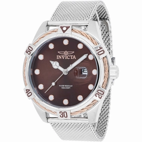 Invicta Men's Watch - Bolt Quartz Brown Dial Stainless Steel Mesh Bracelet | 43554