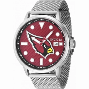 Invicta Men's Watch - NFL Arizona Cardinals Red Dial Steel Mesh Bracelet | 47996