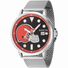 Invicta Men's Watch - NFL Cleveland Browns Brown Dial Steel Mesh Bracelet | 47987