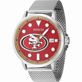 Invicta Men's Watch - NFL Las Vegas Raiders Red Dial Steel Mesh Bracelet | 47971