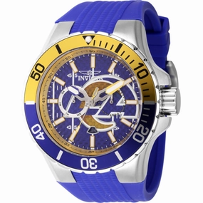 Invicta Men's Watch - NFL Los Angeles Rams Quartz Blue and Yellow Dial Strap | 45405