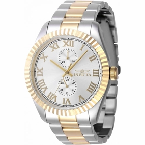 Invicta Men's Watch - Specialty Quartz Silver Tone Dial Yellow Gold Bezel | 47426
