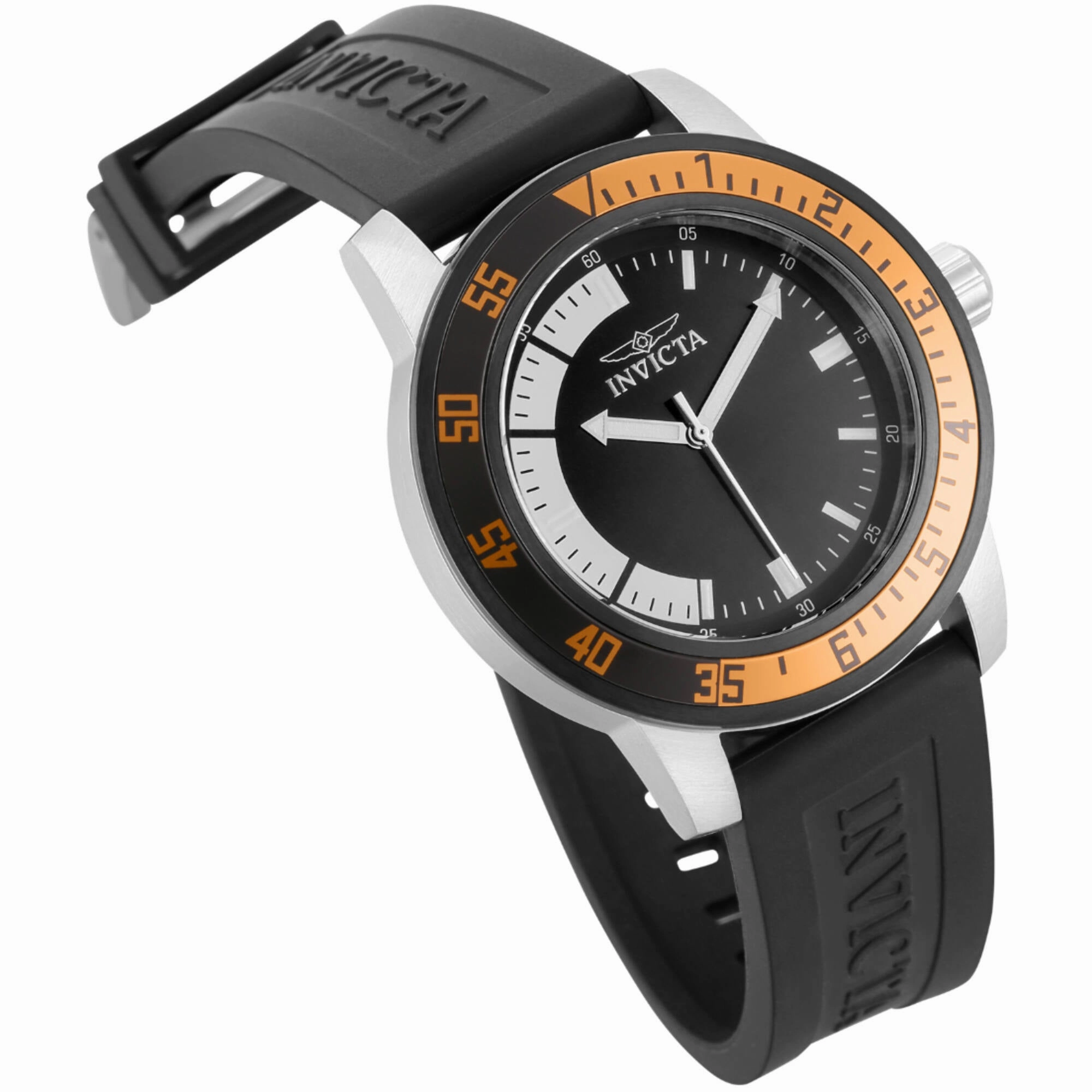 Invicta Men's Watch - Specialty Quartz White and Black Dial Silicone Strap | 34014