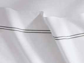 Italian Embroidered Percale Flat Sheet