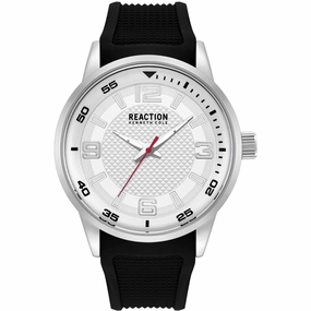 Kenneth Cole Reaction Men's Watch - Quartz Silver Tone Case Black Strap | KRWGM2186801