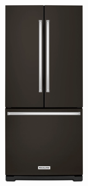 KitchenAid  Black Stainless Steel French Door Refrigerator (19.68 Cu. Ft.) - KRFF300EBS