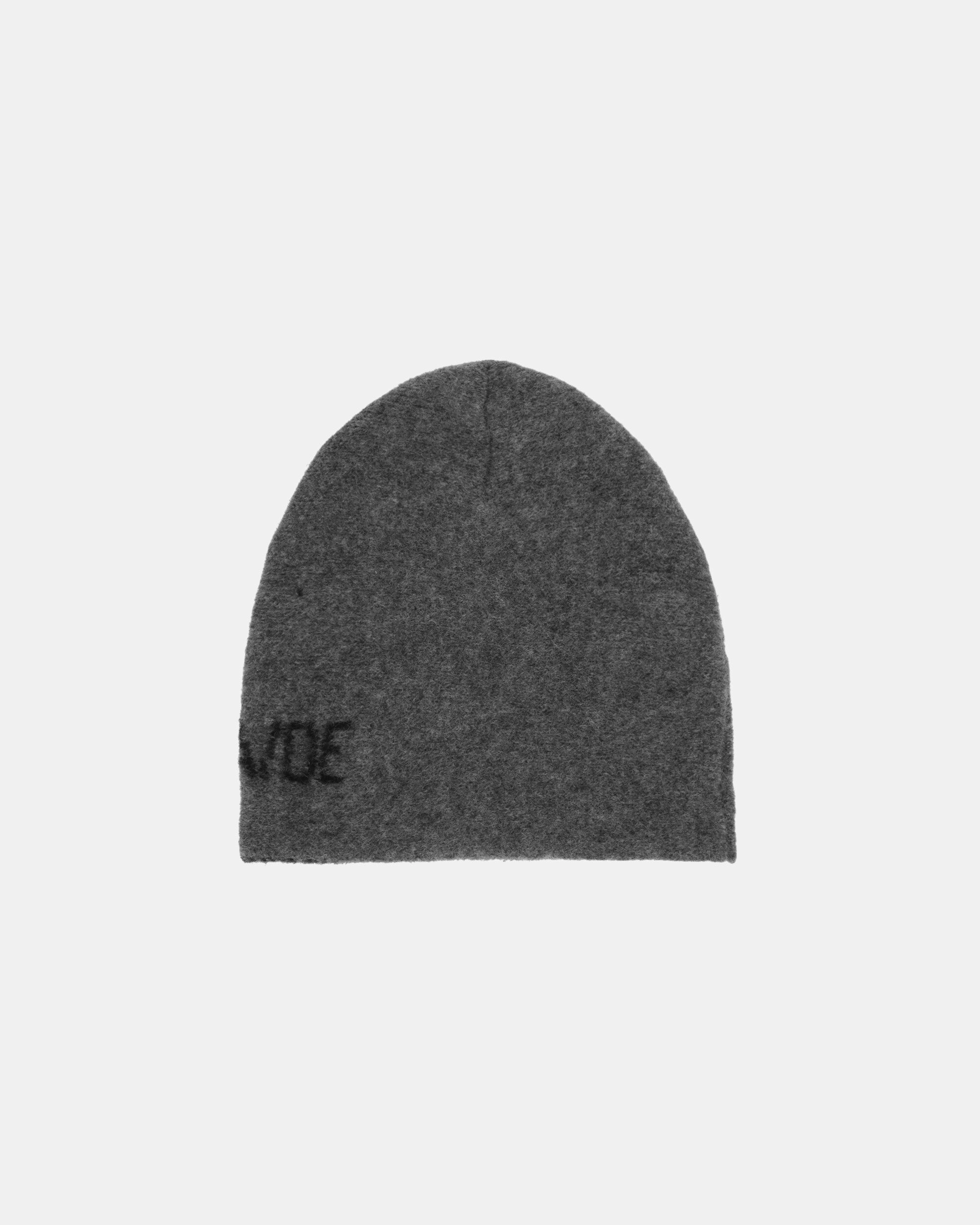 Knitted Logo Hat Grey