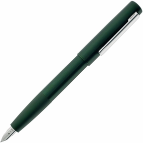 Lamy Fountain Pen - Aion Brushed Aluminium, Dark Green, Extra Fine | L77DGEF