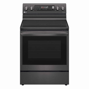 LG Black Stainless Steel 6.3 cu ft. Electric ThinQ® InstaView™ Range with Air Fry and True Convection- LREL6325D