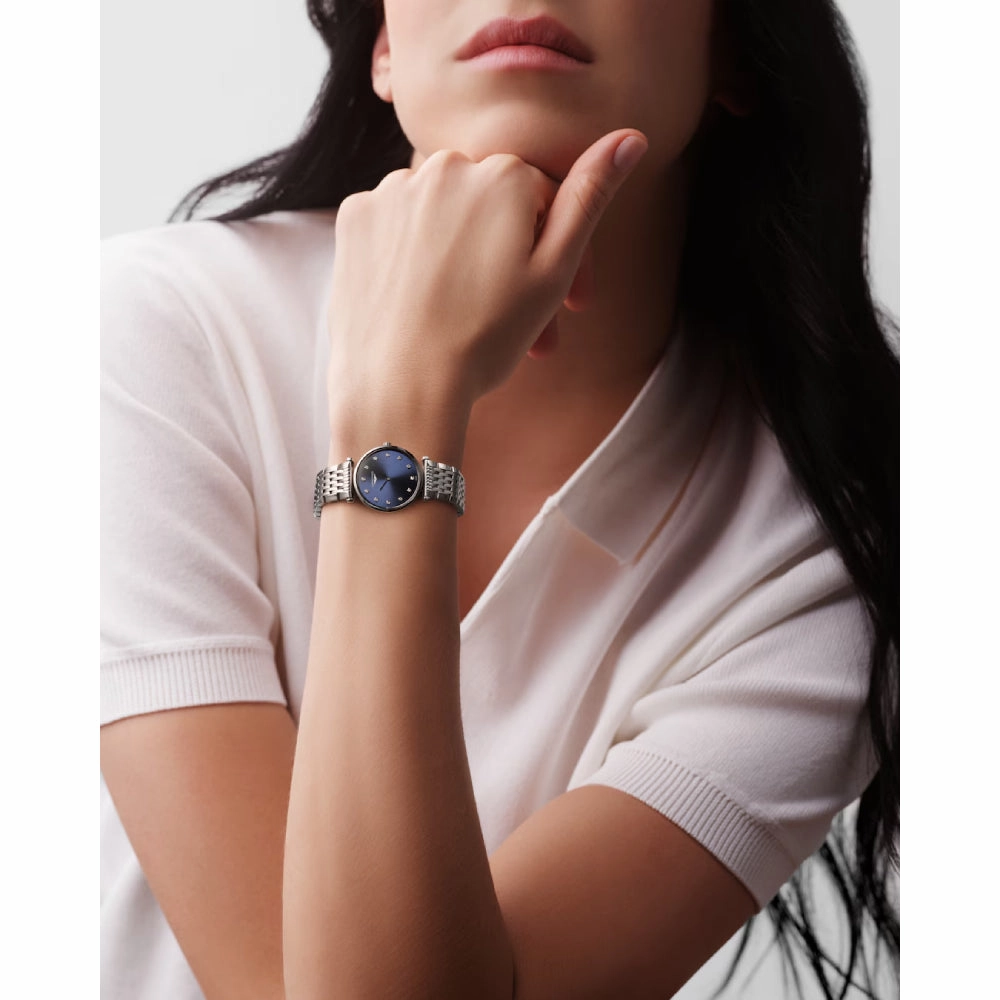 Longines La Grande Classique Ladies 24mm Steel with Blue Diamond Dial, L42094976