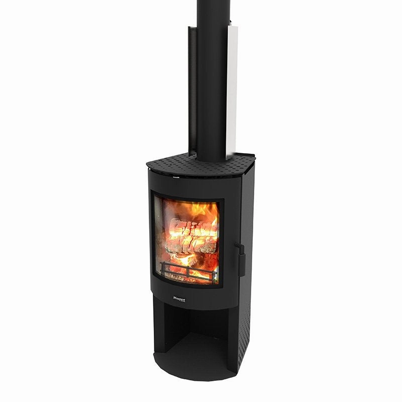 Masport Freestanding Akaroa Radiant Fire with Wood Stacker