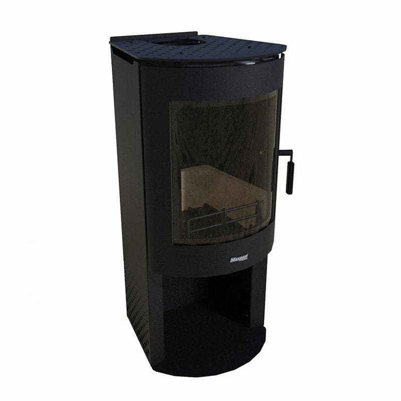 Masport Freestanding Akaroa Radiant Fire with Wood Stacker