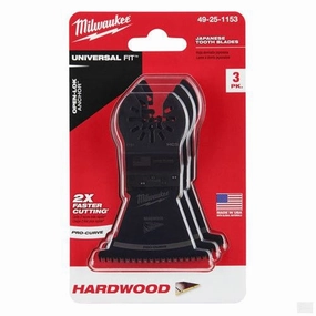 MILWAUKEE OPEN-LOK 2-1/2 in Hcs Japanese Tooth Pro-Curve Hardwood Blade 3 Pk [49-25-1153]