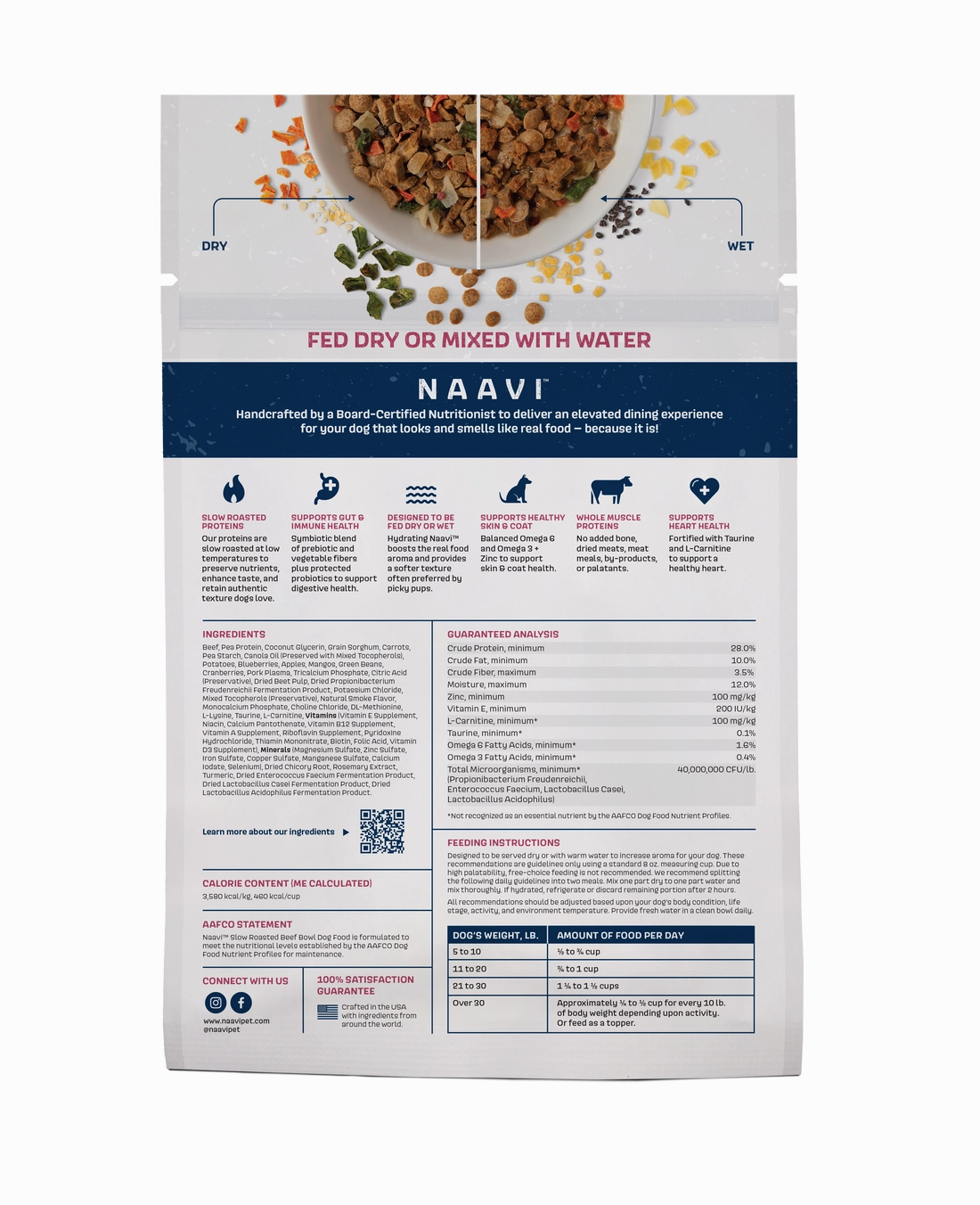 Naavi Slow Roasted Beef Bowl for Dogs