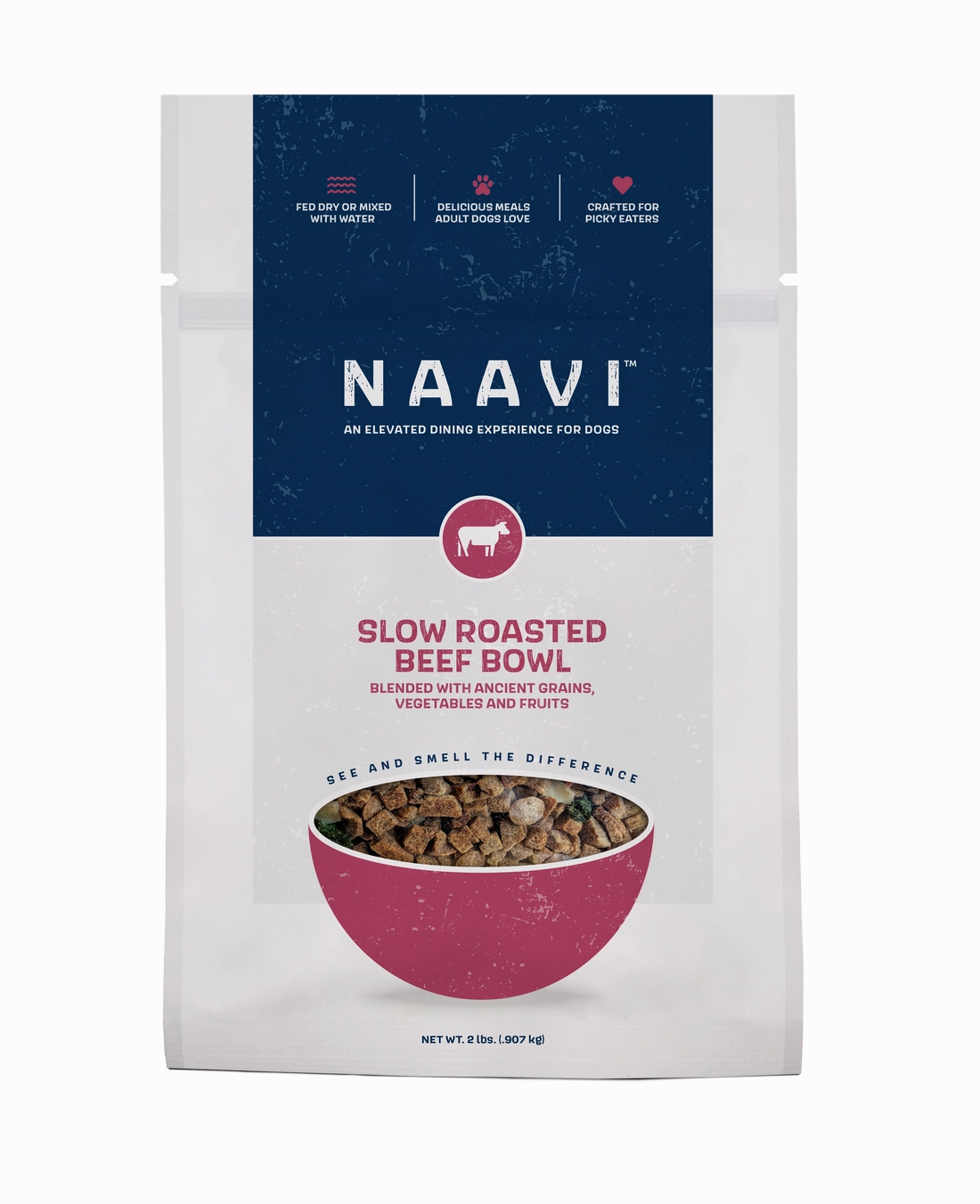 Naavi Slow Roasted Beef Bowl for Dogs