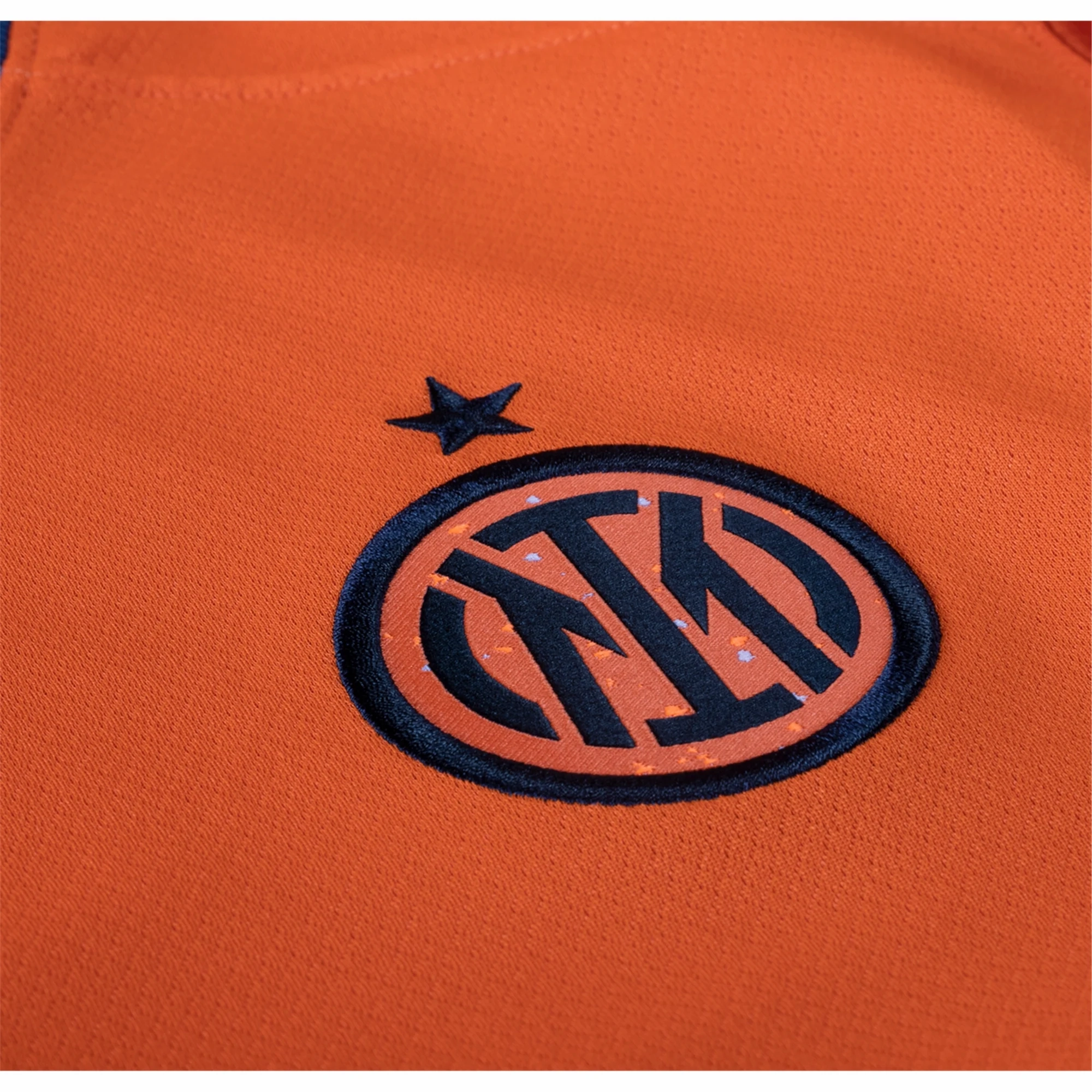 Nike Inter Benjamin Pavard Third Jersey w/ Serie A   Copa Italia Patches 23/24 (Safety Orange/Thunder Blue)