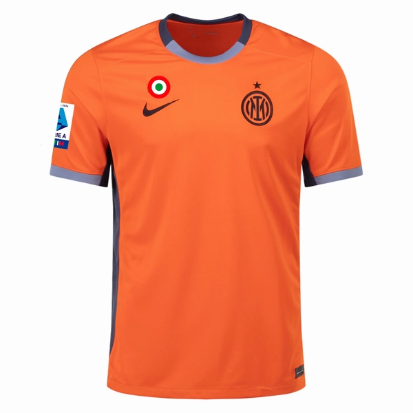 Nike Inter Benjamin Pavard Third Jersey w/ Serie A   Copa Italia Patches 23/24 (Safety Orange/Thunder Blue)
