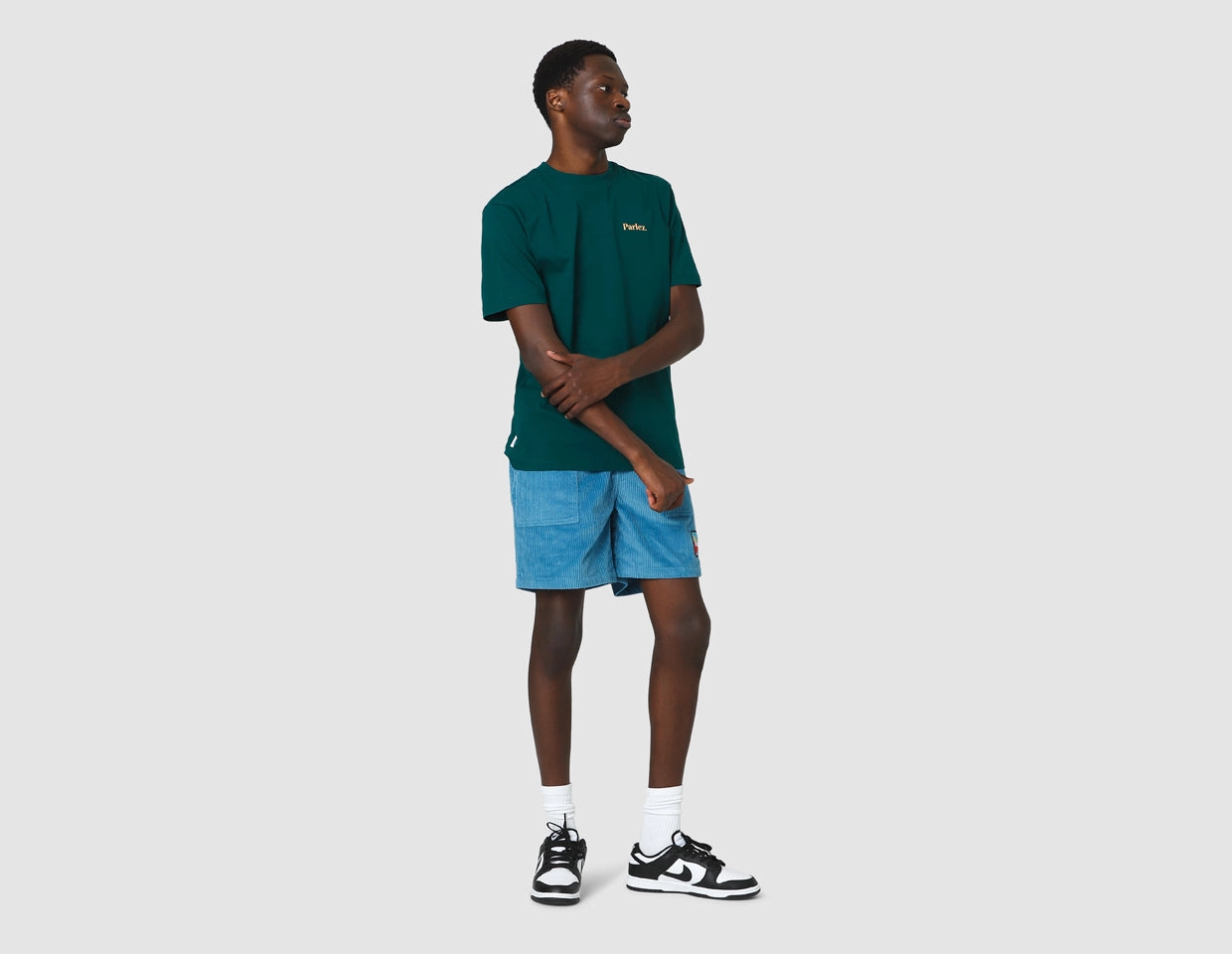 Parlez Campbell Cord Shorts / Dusty Blue