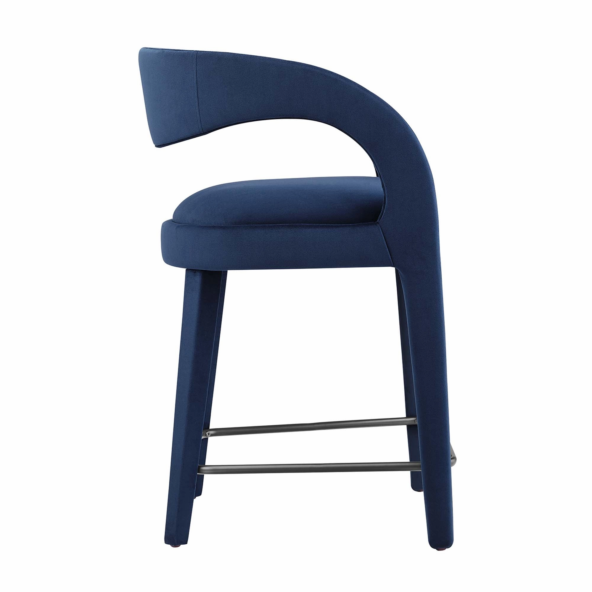 Pinnacle Performance Velvet Counter Stool Set of Two by Modway