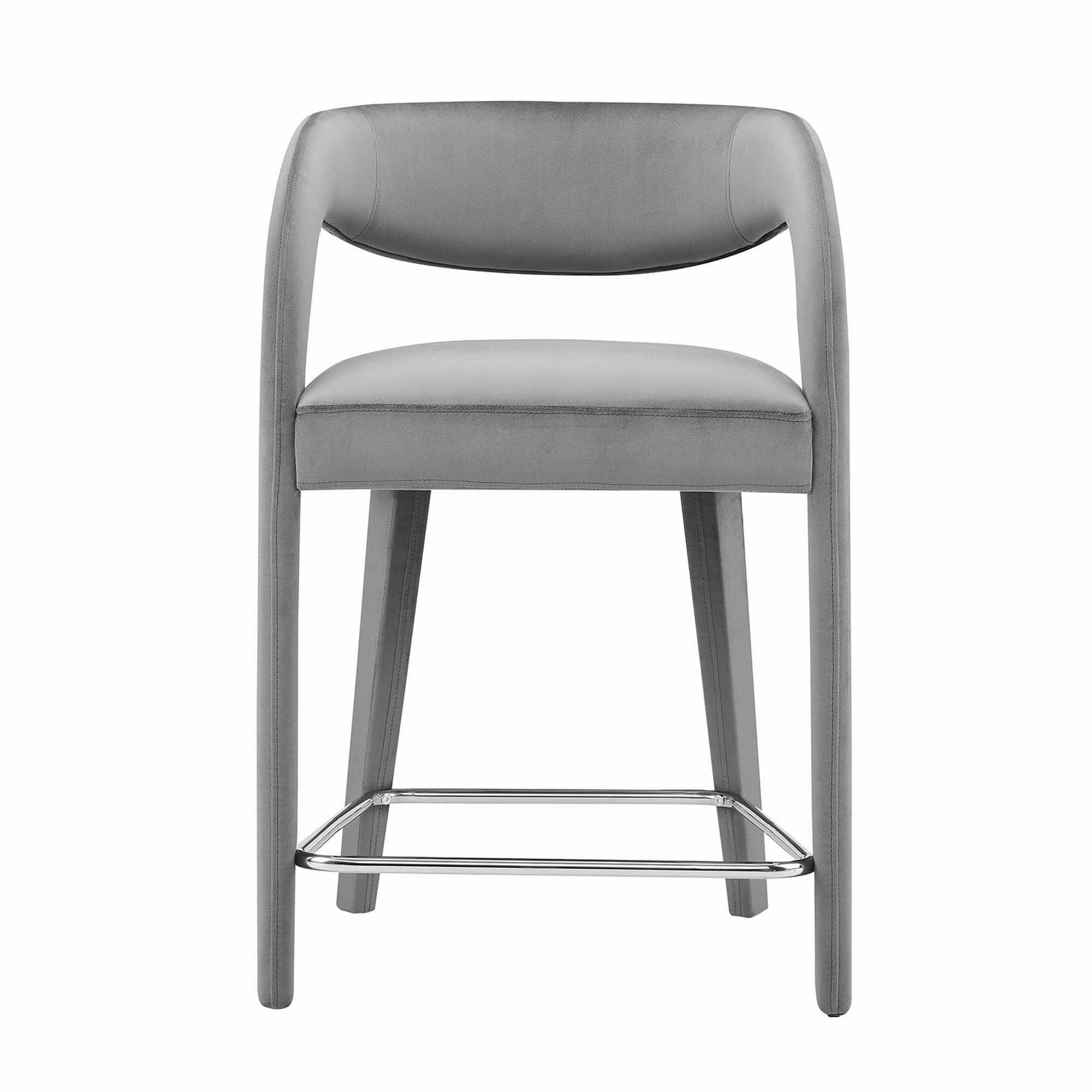 Pinnacle Performance Velvet Counter Stool Set of Two by Modway