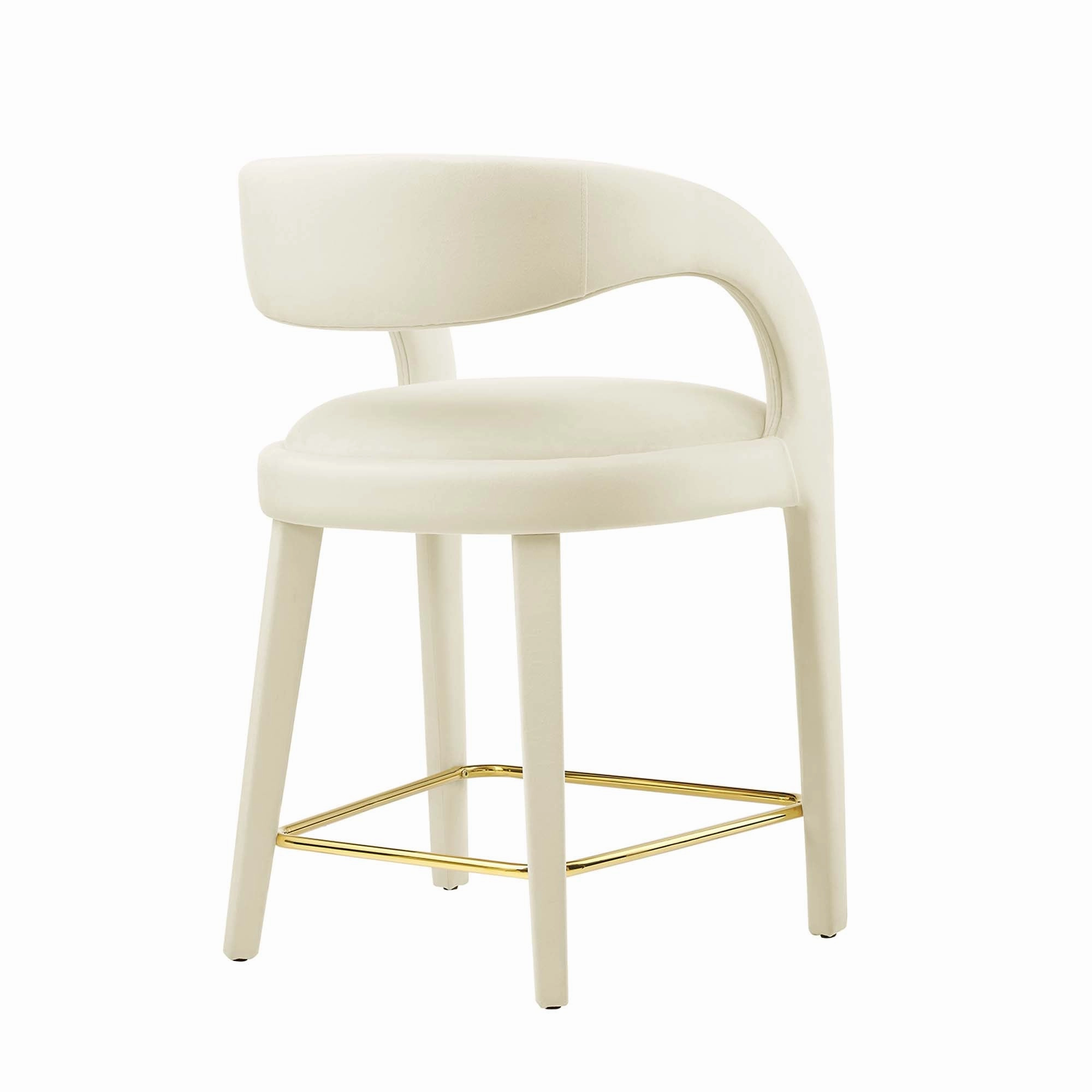 Pinnacle Performance Velvet Counter Stool Set of Two by Modway
