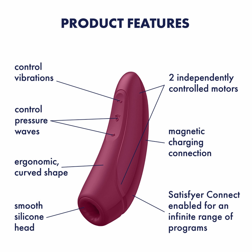 Satisfyer - Curvy 1  App-Controlled Clitoral Air Stimulator Vibrator