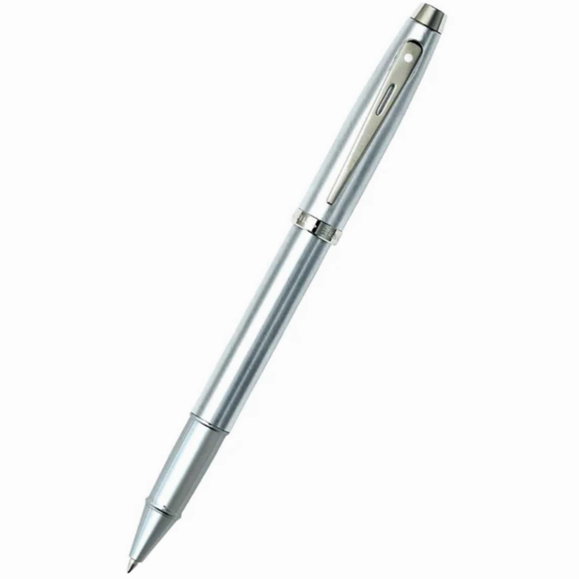 Sheaffer Rollerball Pen - 100 Brushed Chrome Barrel Finish with Smooth Grip | E1930651