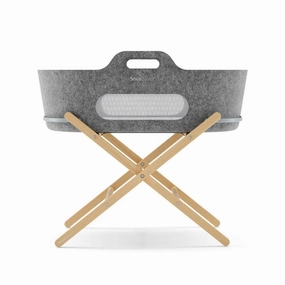 Snüz Baskit Moses Basket & Stand Bundle - Dark Grey & Natural