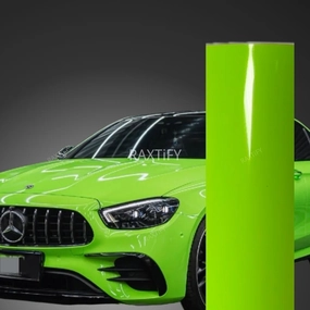 Super Gloss Acid Green Car Wrap