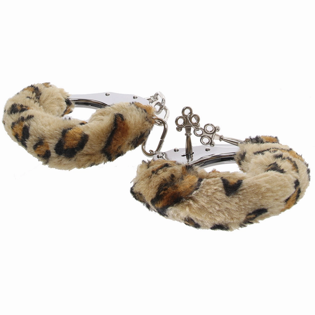 Temptasia Beginner Fuzzy Cuffs in Leopard